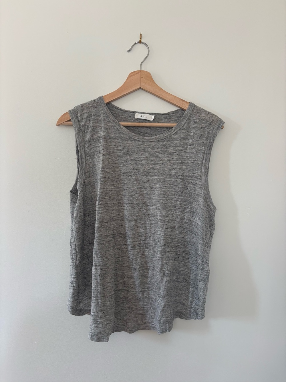 A.L.C. Women's Grey Sleeveless Muscle Tee